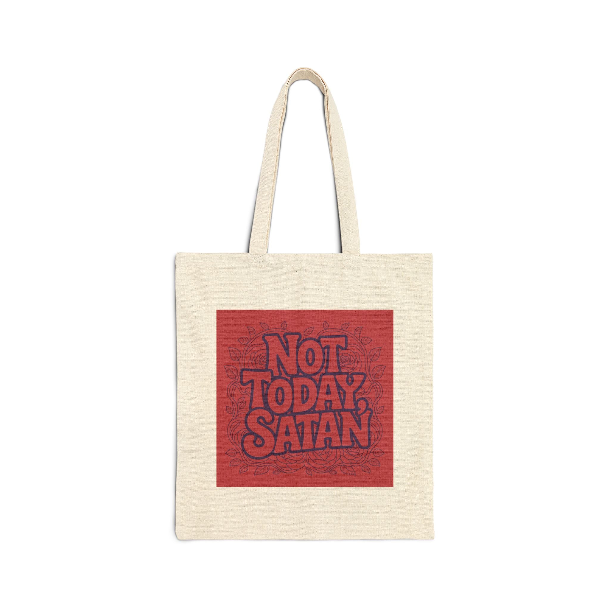 “Not Today, Satan” Canvas Tote