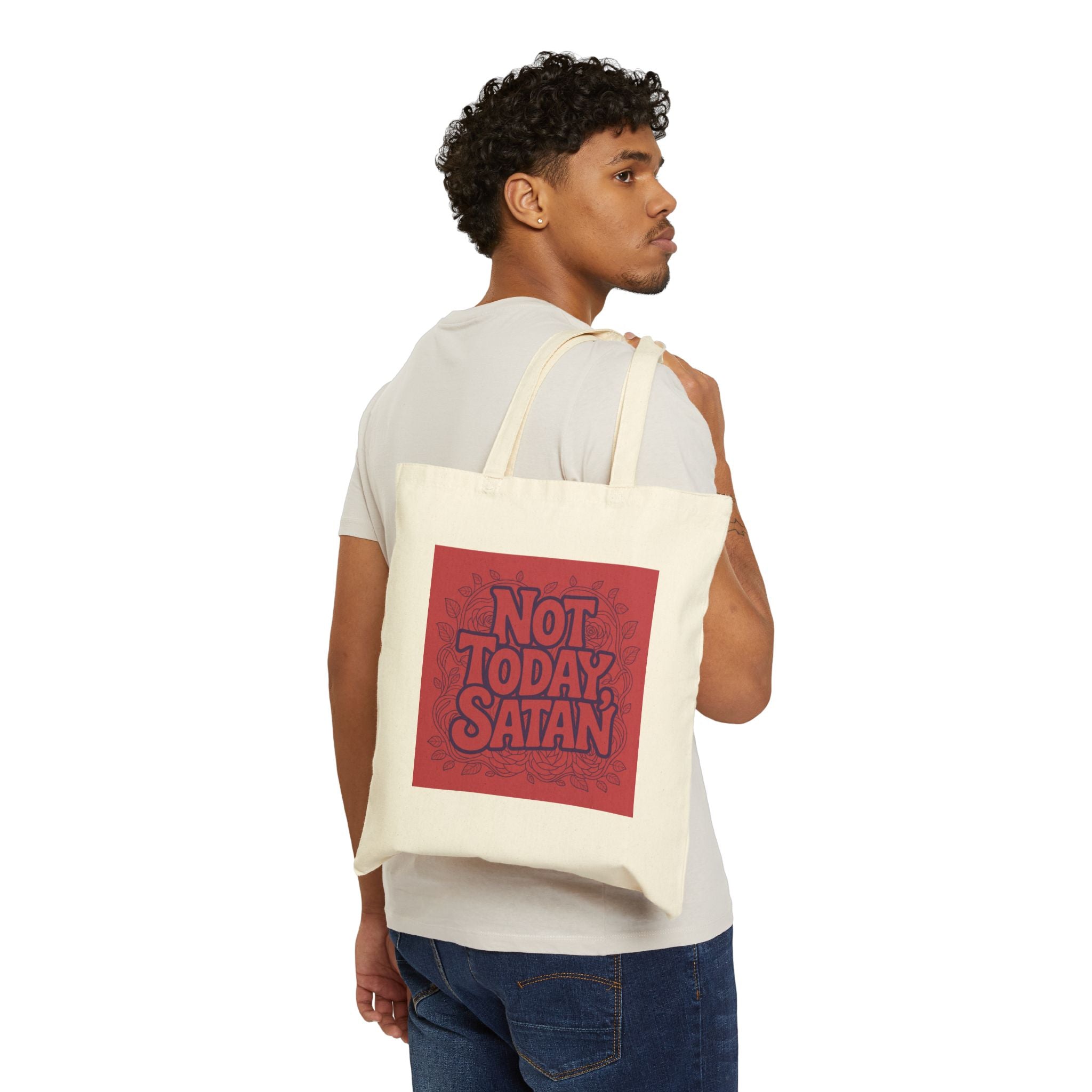 “Not Today, Satan” Canvas Tote