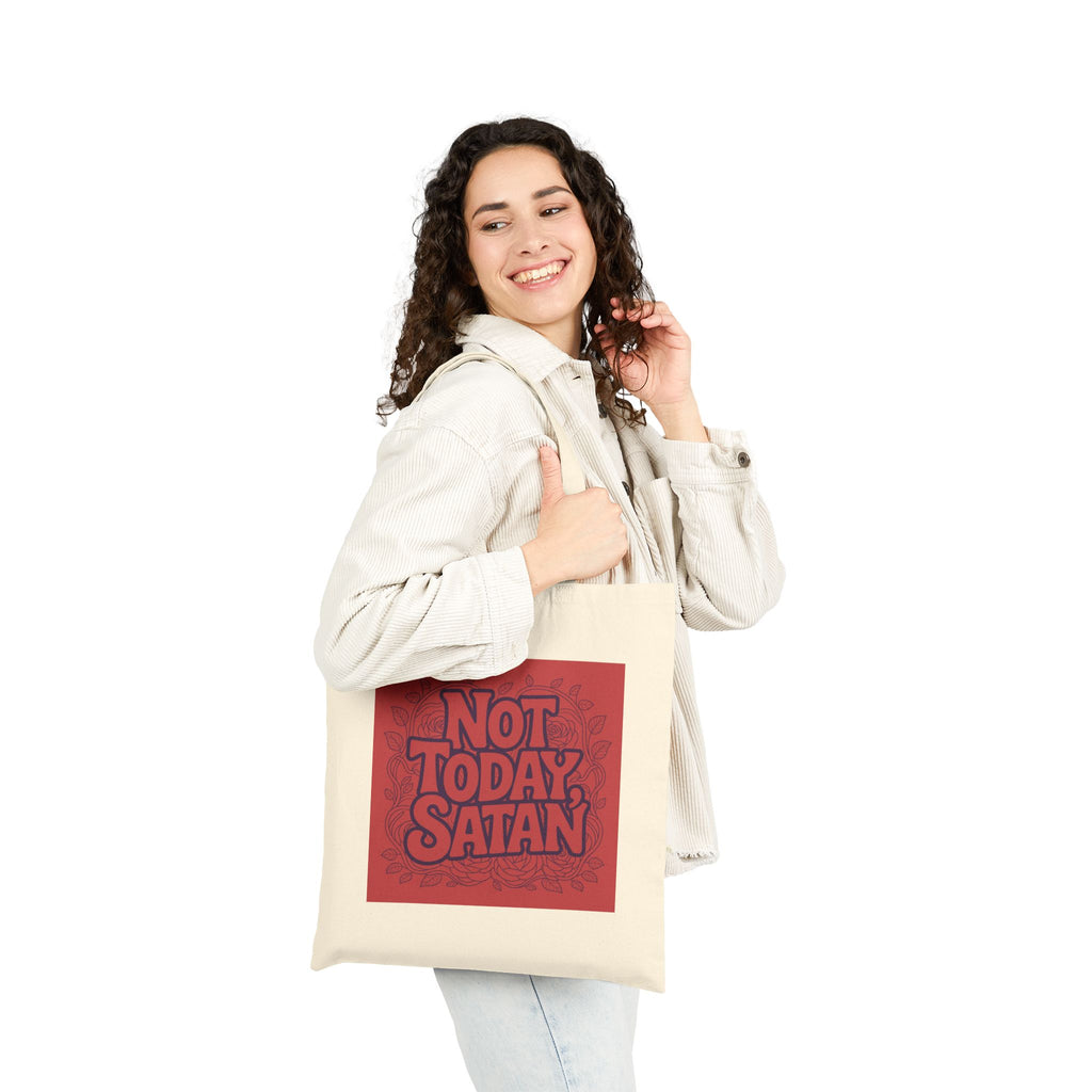 “Not Today, Satan” Canvas Tote