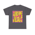 Sunshine and Jesus T-Shirt — Pink Striped Christian Faith Tee